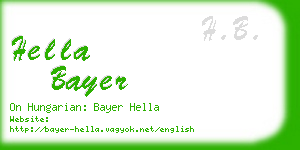 hella bayer business card
